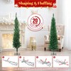 5FT Pre-Lit Pencil Christmas Tree with 300 LED Lights, Artificial