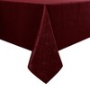 Wekwch Burgundy Jacquard Rectangle Tablecloth Exquisite Grain Design Waterproof and