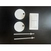 WinZo Toilet Square Dual Flush Button with Toilet Seat Bolts
