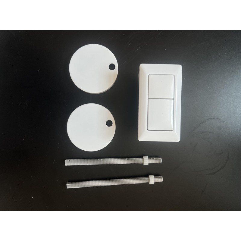 WinZo Toilet Square Dual Flush Button with Toilet Seat Bolts