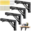 NINGYER Pack of 4 Folding Console, Heavy Duty 90 Degrees,