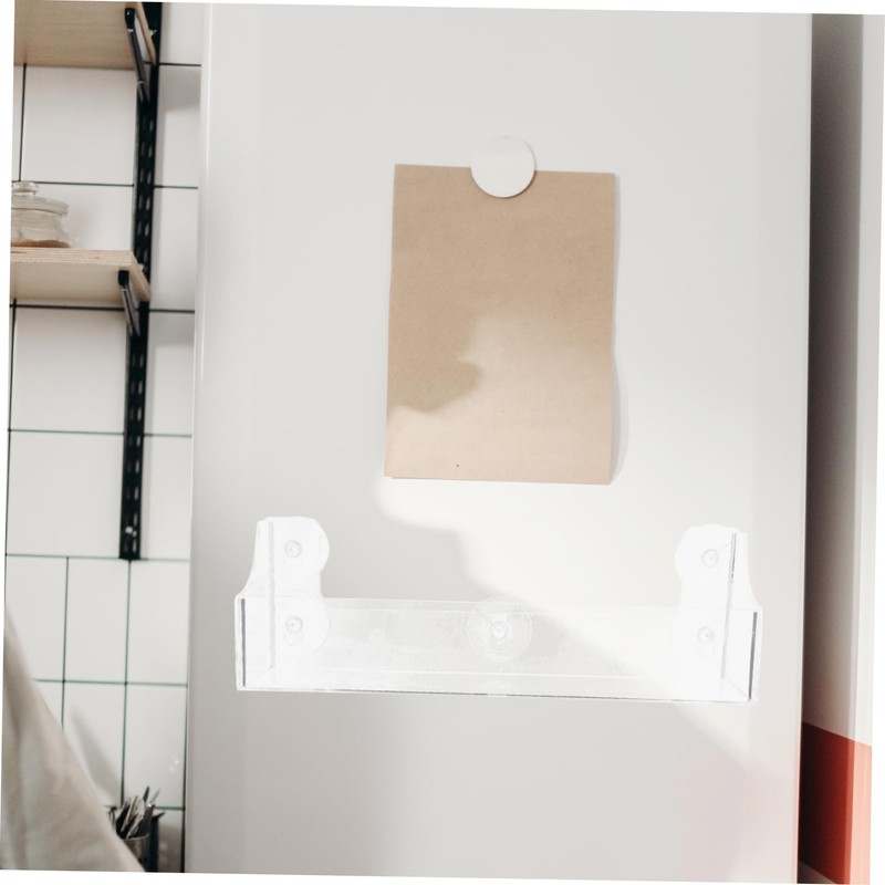 Levemolo Fridge Spice Rack Acrylic Suction Cup Organizer for Wall