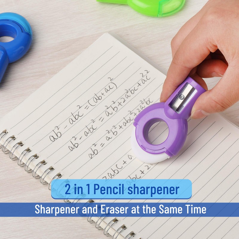Mr. Pen- Pencil Sharpener & Eraser, 6 Pack, Colored Pencil