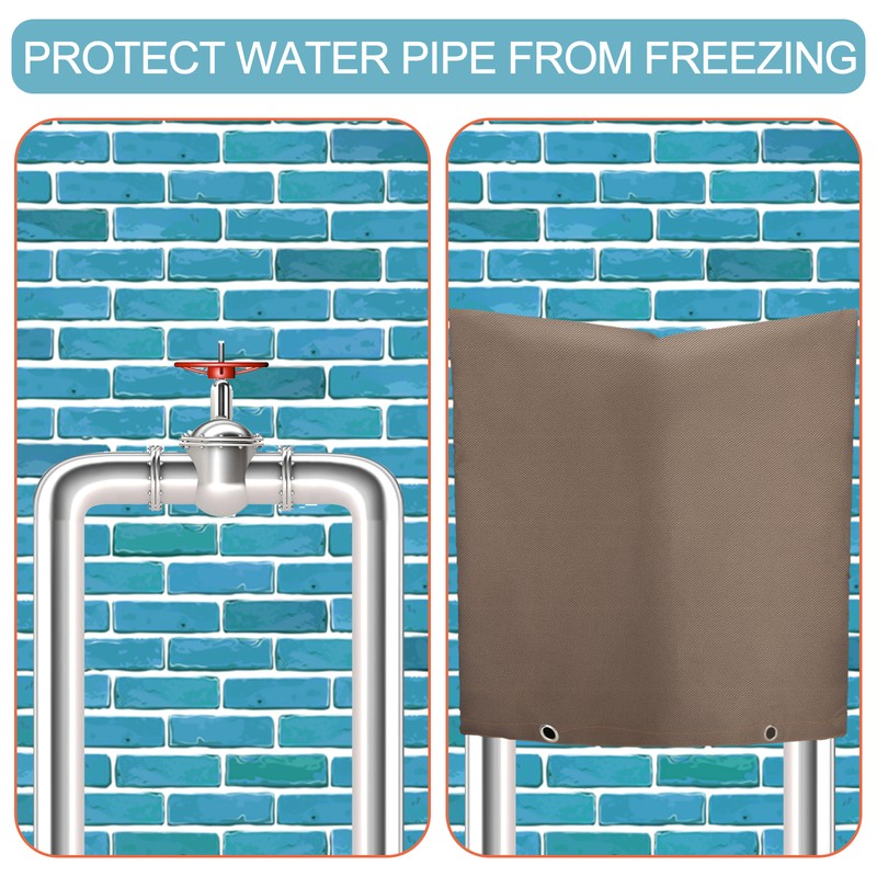 Backflow Preventer Insulation Cover Black 24 x 24in Backflow Preventer