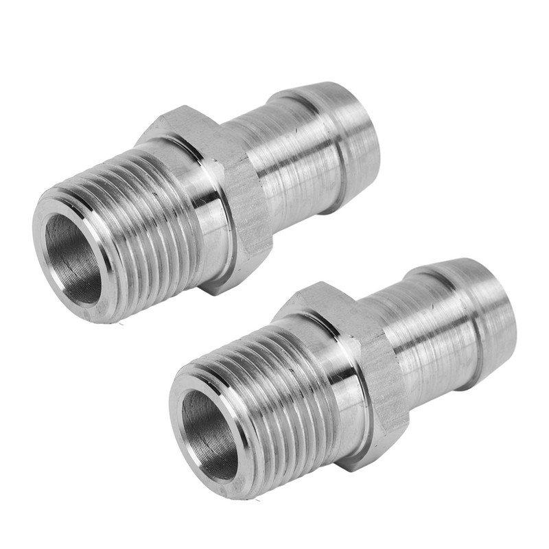 2 Pcs 1/2in NPT Male Thread to 5/8in Barb Connector