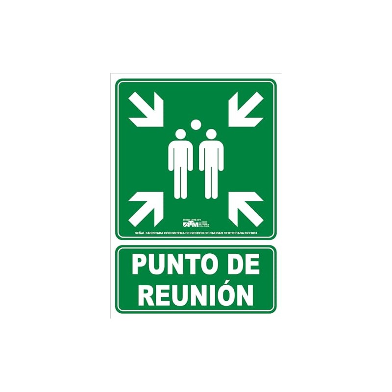 blendend Strong and lightweight PVC sign ideal for evacuations and
