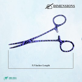 2 Pcs Pet Groomer Dog/Cat Hemostat Forceps 5.5" Hair Puller with STR + CRV Serrated Tips Ear Care Multipurpose Ratchet Locking Clamps Made of Stainless Steel Pulls Nose Furs, Paws Pink (Design #4)