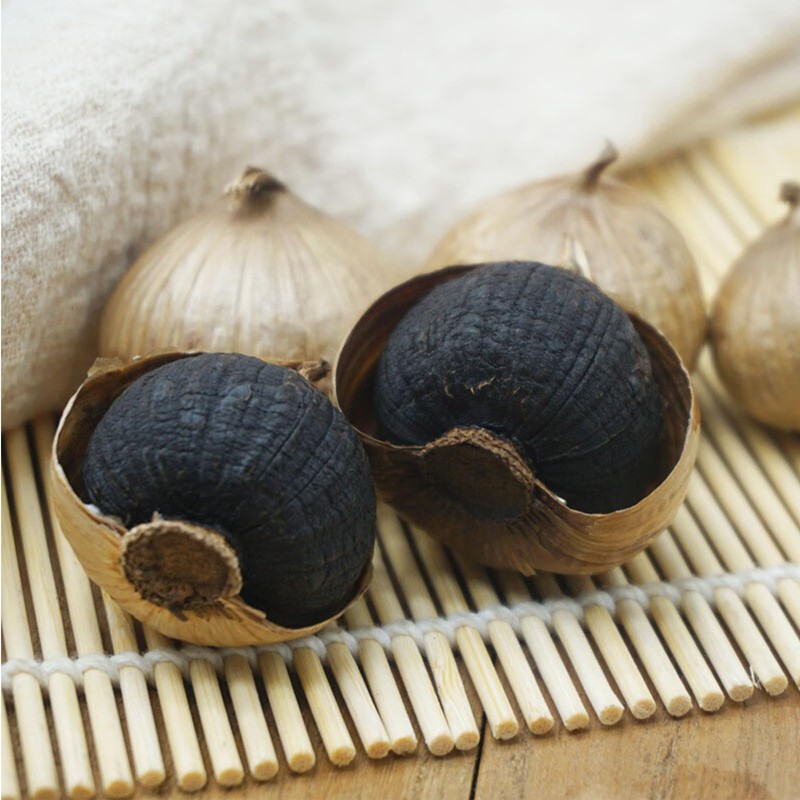 Pickled Black Garlic Whole Cloves Odorless Ajo Entero Negro Natural