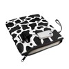 Talayituse Cow Pattern Book Sleeve with Zipper Book Cover for