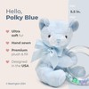 Bearington Collection Baby Polky Blue Plush Stuffed Animal Teddy Bear