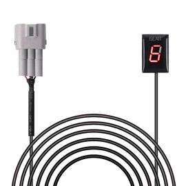 IDEA Motorcycle Gear Indicator for Suzuki, Waterproof Red LED Gear Indicator for Suzuki, Motorcycle Led Display Shift Lever Sensors, Plug & Play (Red)