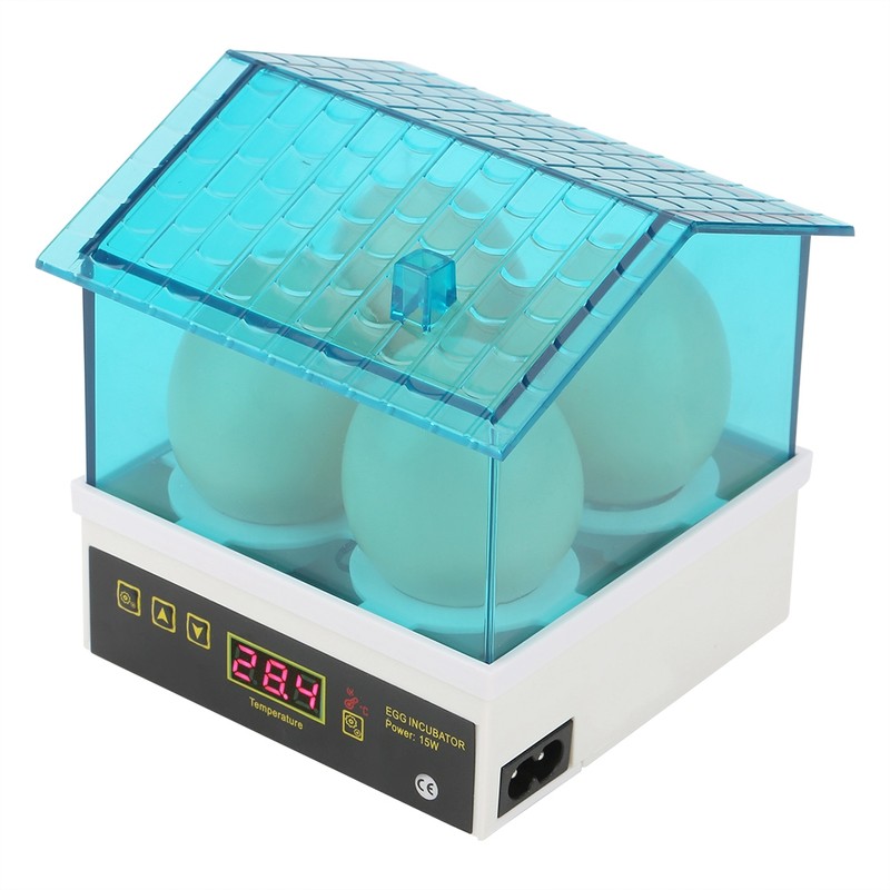 4 Eggs Mini Incubator Hatcher Household Digital Semiautomatic Hatching House