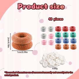 Finger Bandage Set of 48 Pieces Including Cotton Finger Cots and Rubber Finger Cots for Wound Protection and Support; for Thumb Bandage and Finger Protection in Various Scenarios