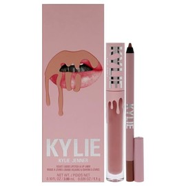 Kylie Cosmetics - Kit de labios de terciopelo de 0.10 onzas, 2 lápices labiales líquidos de terciopelo de 0.10 onzas, delineador de labios de 0.03 onz