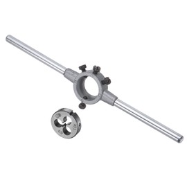 CoCud Die Stock Handle Set, M3.5x0.6 Thread Die & Fit 20mm OD / M3.5-M6 Die Wrench Tool Kit - (Applications: for Threading Repairing), 1-Set