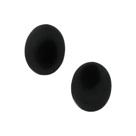 Jewelry Classic Black Oval Magnetic Clip Button Earrings 1/2" Vintage Fashion Earrings for Women Trendy Accessories for Women Stylish Additions