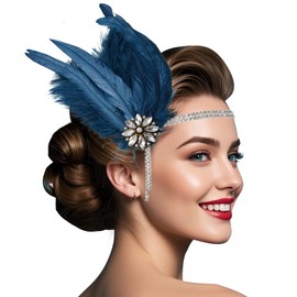 Pistha 1920s Flapper Headpiece Vintage Great Gatsby Headpiece for Women Roaring 20s Costume Accessories