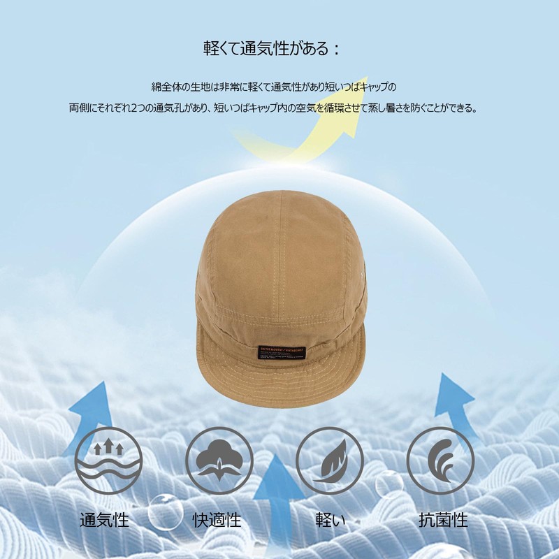 Croogo Men's Umpire Cap, Short Brim Cap, Soft, Breathable, Lightweight,