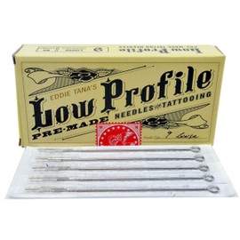 Element Tattoo Supply - Eddie Tana Low Profile - Tattoo Needles - Long Bar - Loose Round Shader - Box of 50 - Long Taper - 9RS