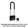 Master Lock 527D Adjustable Shackle, 2 inch Wide, Black