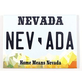 Nevada License Plate Fridge Collector's Souvenir Magnet 2.5" X 3.5"