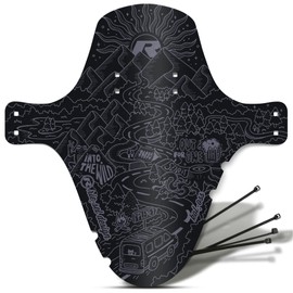 Riesel Design® 1x Mudguard - kol:OSS - XL MTB Mudguard with Cable Ties / Stylish MTB Mudguard / Mountain Bike Mudguard as Splash Guard for All Wheel Sizes