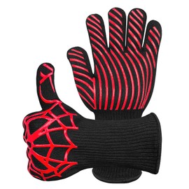 Newding BBQ Gloves, 1472℉ Extreme Heat Resistant Oven Gloves for Grilling, Cooking, Baking, Fireplace, Welding, Stove, Boiler, Woodburner, Campfire, Kindling (1 Pair)