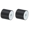 QUARKZMAN Pack of 2 40 x 40 mm M10 Rubber