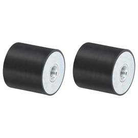 QUARKZMAN Pack of 2 40 x 40 mm M10 Rubber Dampers, Multi-Type Rubber Buffers, Vibration Damper for Engine Compartment and Air Compressors