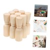 jojofuny 20pcs Unfinished Wood Peg Doll DIY Blank Wooden Figures