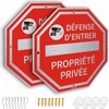 2 x Aluminium Privacy Property Signs, 20 x 20 cm