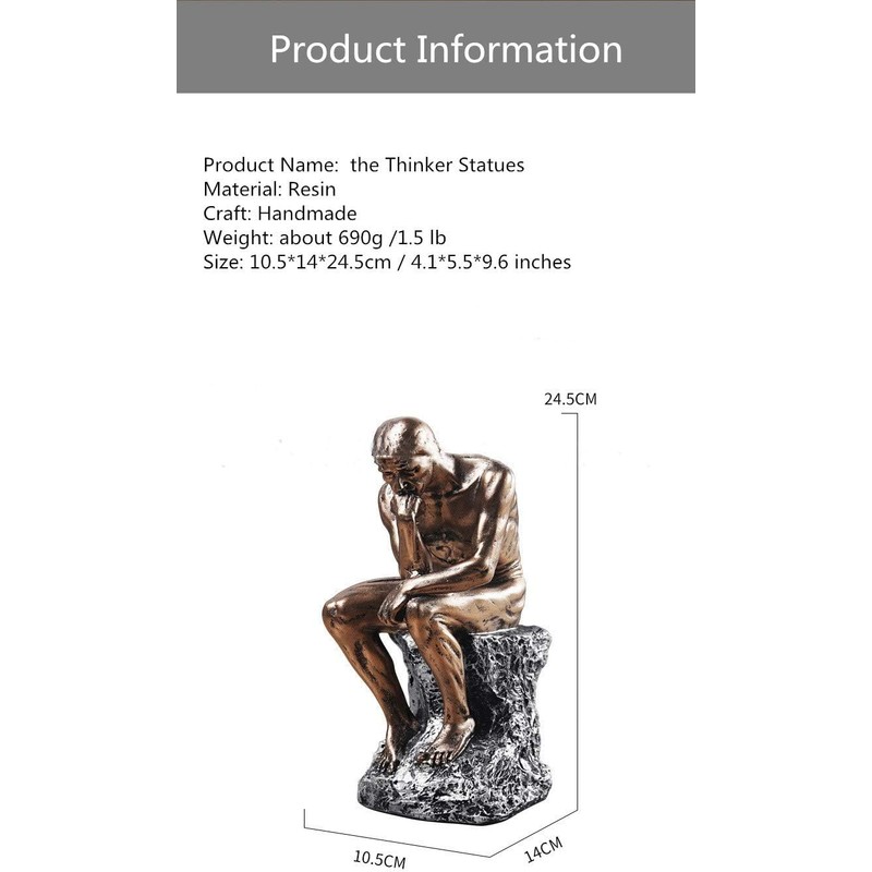 Aendu Creative Thinker Statues Individual Figurine for Living Room Decor