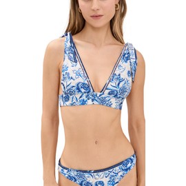 AGUA BENDITA Women's Laurie Azure Top, Multicolor, L