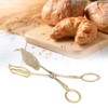 Square Head Retro Zinc Alloy Bread Tongs Buffet Tongs Baking