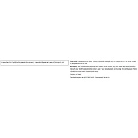 Swanson Aromatherapy Certified Organic Rosemary Essential Oil 0.5 fl oz Liquid