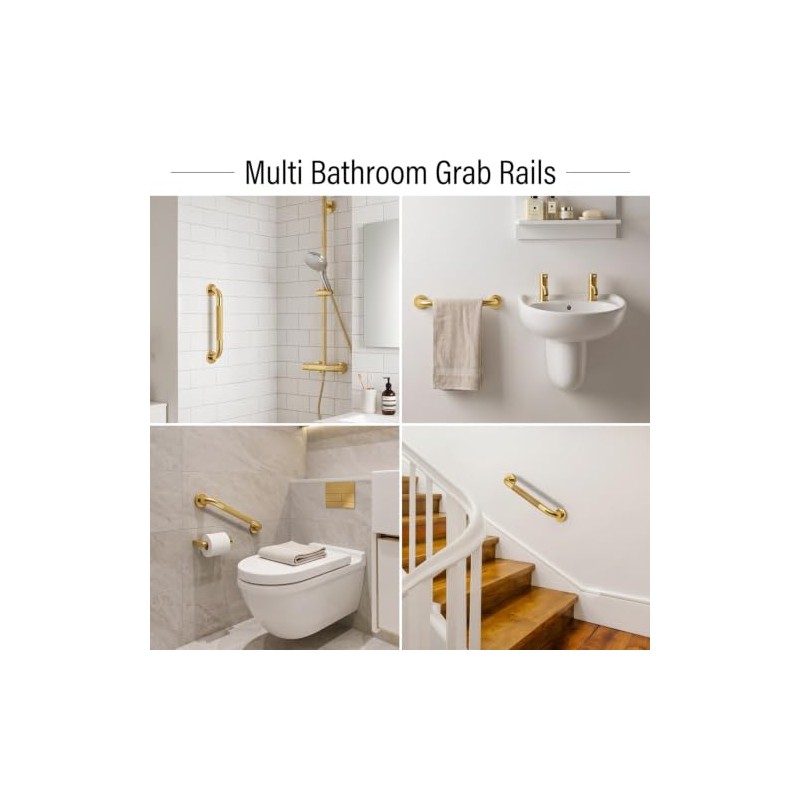 2 Pack 500mm 20inch Grab Bar Rail, 304 Stainless Anti