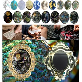 Floral Pin Brooch Antique Brass Flower Decor Fashion Cameo Jewelry Pouch for Gift (4pc Brooches)