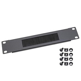 HMF 63389-02 Cable Grommet with Brush Insert for Server Cabinet, 10 Inch, Black