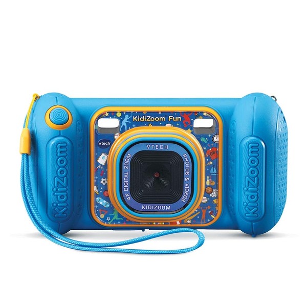 VTech Kidizoom Fun Blue Digital Camera for Children with Display, Videos, Trucages, Special Effects, Child Lock - 3/10 Years - Version FR