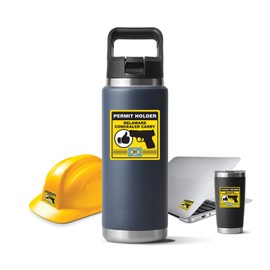 Yellow Delaware Concealed Carry Permit Holder CCW Sticker for Water Bottle Phone Tumbler Hard hat - One