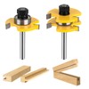 Tongue and Groove Router Bit Set 1/4 Inch Shank, UTRUSTTO