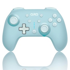 QRD Junior E5 Wireless Controller, Portable Controller for Switch Lite OLED Pro PC Windows Mac iOS Andoird (Switch Controller Blue)