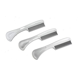G.B.S Unbreakable Doll Comb Set for Grooming - Fine Toothed Combs, Small Pocket Size Design, For Styling and Detangling Doll Hair or Wig Gray(Pack of 3)