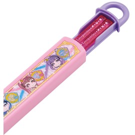 Skater ABS2AMAG-A Children's Chopsticks and Chopsticks Case Set, Silver Ion Ag+ Antibacterial, Police Warrior, Love Patrina, 6.5 inches (16.5 cm)