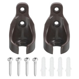 sourcing map 2Pcs Bungee Ball Receivers Brackets, Universal Blinds Bungee Cord Replacement Parts for Indoor/Outdoor Roller Sun Shade Tie Downs, Coffee