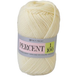 Richmore Percentage Yarn, Medium Thick, Col.2 Cream, 1.4 oz (40 g), Approx. 472.2 ft (120 m) 017