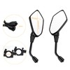Hotiko Universal Motorcycle Mirrors 10mm with 22mm Handlebar Mount Clamps