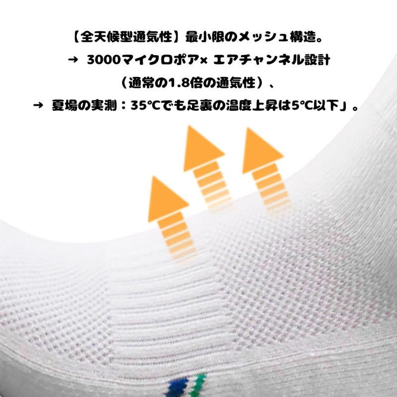 HAPLUE Proten Badminton Socks, Unisex, Absorbent, Quick Drying, Breathable, Stop