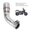 Motorcycle Exhaust Middle Pipe Rustproof Heat Resistant Low Noise Replacement
