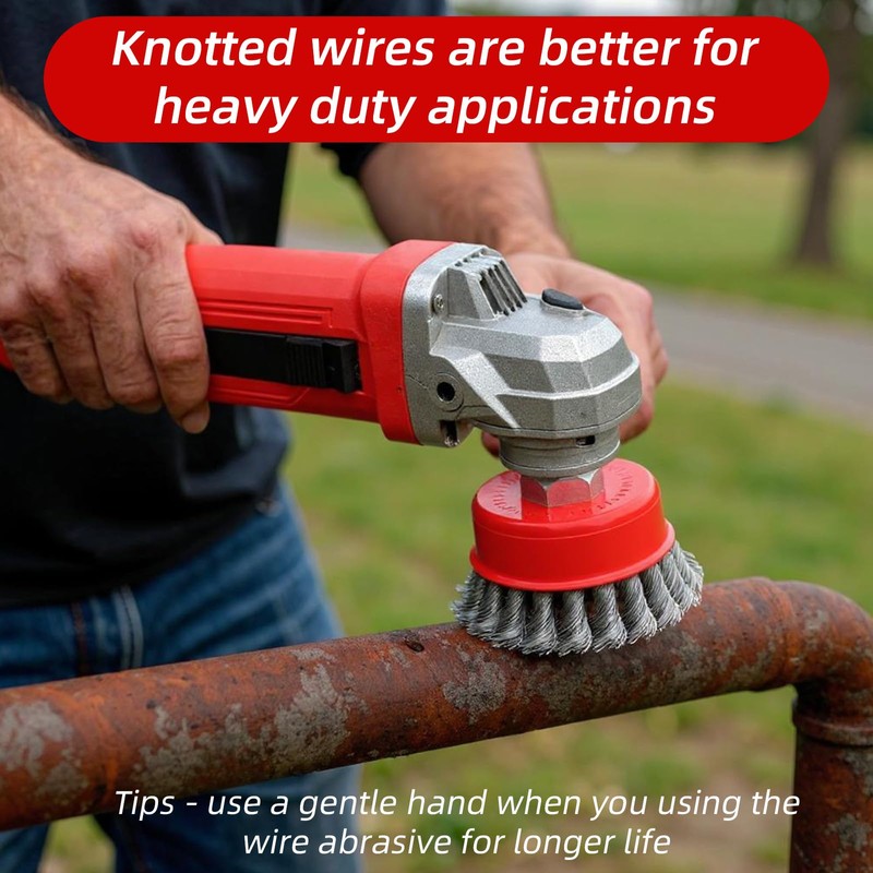 12 Pack Wire Wheel for Angle Grinder, Coarse Crimped Wire